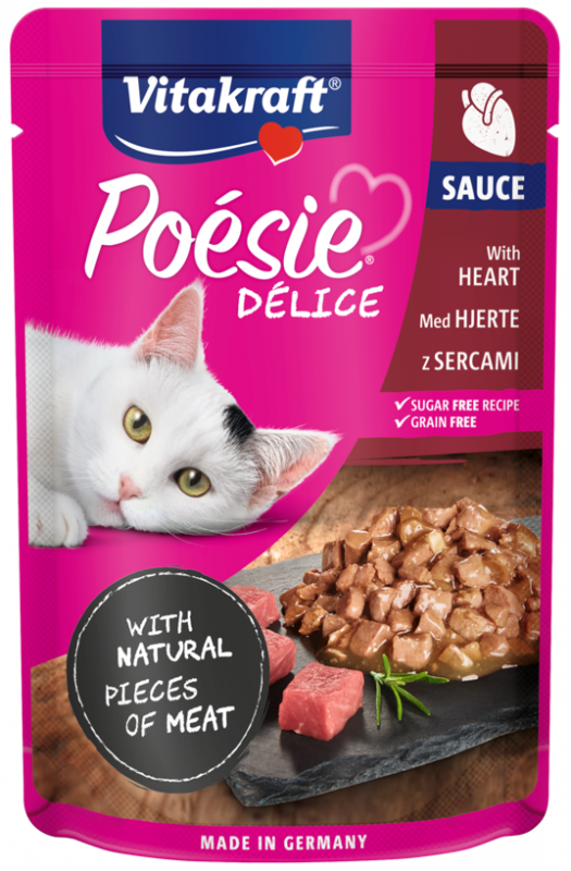 Vitakraft Poesie Deli Sauce karma dla kota serca 85g saszetka