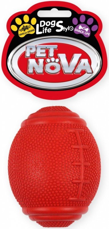 Pet Nova Piłka rugby na przysmaki 8cm czerwona