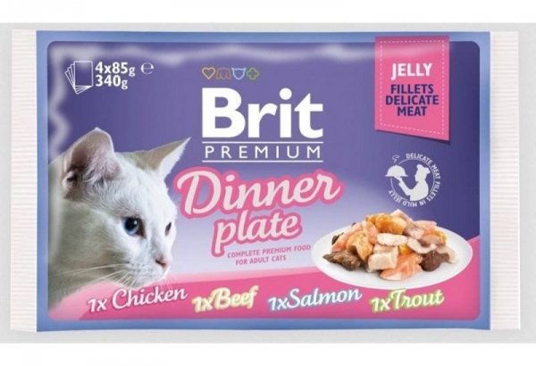Brit Cat Fillet Dinner Plate 4x85g saszetki w galaretce dla kota