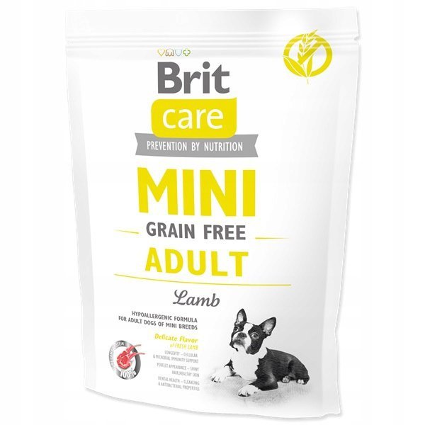 Brit Care Mini Grain Free Adult Lamb karma dla dorosłych psów małych ras z jagnięciną 400g