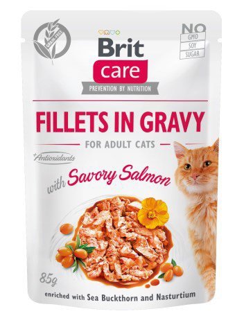 Brit Care Cat 85g Savory Salmon saszetka dla kota z łososiem