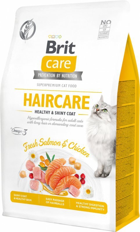 Brit Care Cat Grain Free HairCare karma dla kotów z łososiem i kurczakiem 7kg