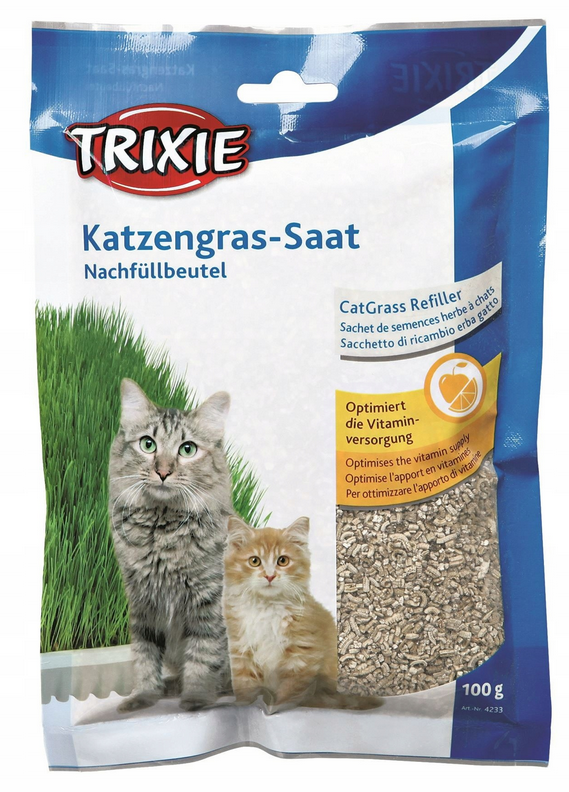 Trixie 4233 Trawa dla kota w woreczku 100g
