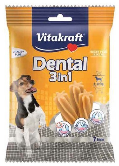 Vitakraft Dog Przysmaki dentystyczne dla psa Dental 3w1 Small 120g
