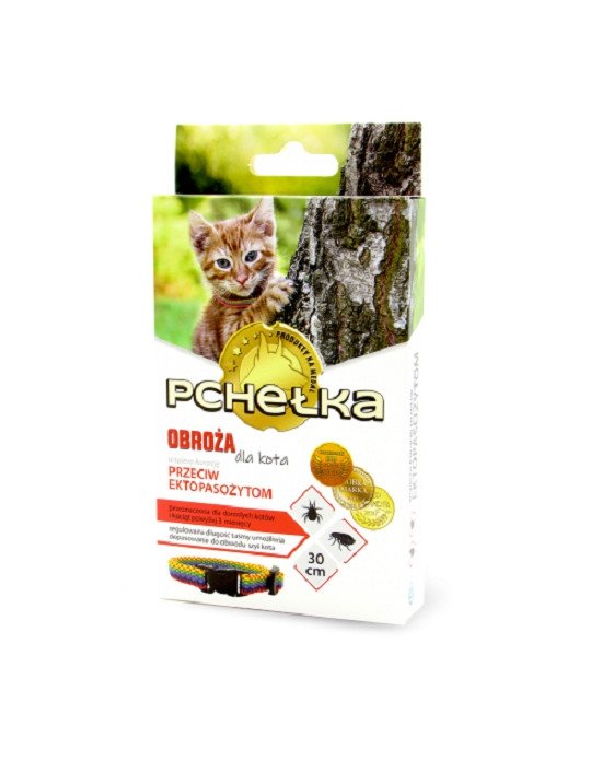 Pchełka Obroża pielęgnacyjna 30cm dla kota