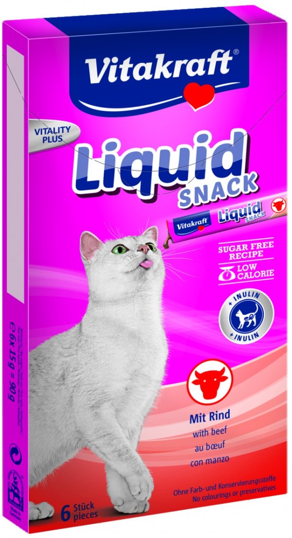Vitakraft  Cat Liquid 6szt wątróbka+ biotyna