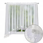 Firana z cyrkoniami i ozdobną gipiurą 400 × 165 cm - Diana