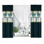 Komplet dekoracyjny z cyrkoniami Gabriella w kwiaty - butelkowa zieleń 400x155