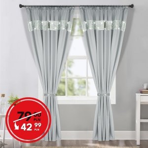 Zasłona Candy - jasno szary 145X250 taśma