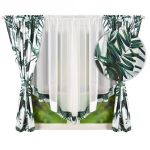 Komplet zasłon z panelem firanowym 400x160 Selena