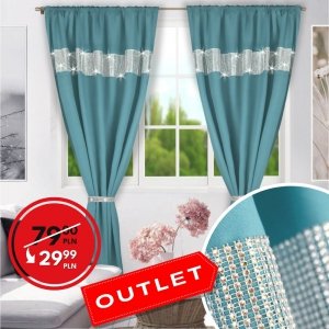  Zasłona Candy - turkusowy 145X250 taśma