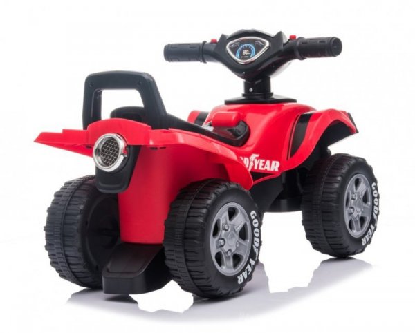 Jeździk pchacz chodzik dla dzieci na roczek Quad Good Year czerwony