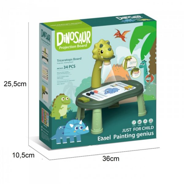 Projektor do rysowania dinozaur stolik chińczyk 41