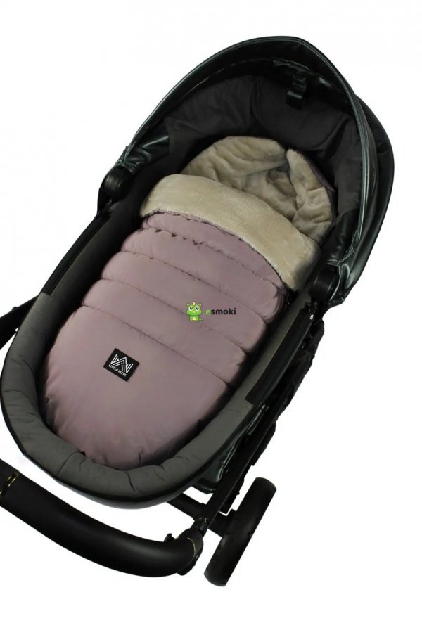Śpiworek do wózka  gondoli fotelika 0 - 12 mc POLSKI PRODUKT premium  LITTLE ELITE Baby fioletowy