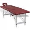 Czerwony składany stół do masażu 4 strefy z aluminiową ramą