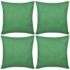 4 Zielone bawełniane poszewki na poduszki 80 x 80 cm