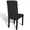 Elastyczne pokrowce na krzesła, 4 szt., czarne
