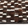 Patchworkowy dywan ze skóry bydlęcej, 80x150 cm, czarno-biały