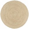Dywanik ręcznie wykonany z juty, spiralny wzór, biały, 150 cm