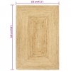 Ręcznie wykonany dywan, juta, naturalny, 120x180 cm