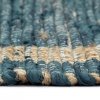 Ręcznie wykonany dywan, juta, niebieski, 80x160 cm