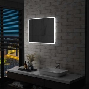 Lustro łazienkowe z LED i czujnikiem dotykowym, 80x60 cm