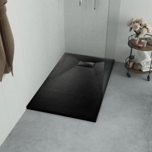 Brodzik prysznicowy, SMC, czarny, 100 x 70 cm