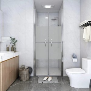 Drzwi prysznicowe, szkło częściowo mrożone, ESG, 96x190 cm