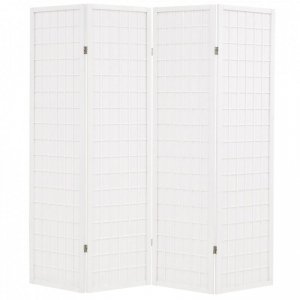 Składany parawan 4-panelowy w stylu japońskim, 160x170, biały