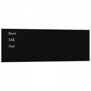 Ścienna tablica magnetyczna, szklana, czarna, 60 x 20 cm