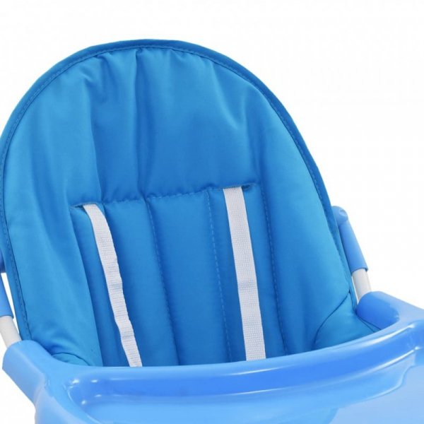 Krzesełko do karmienia dzieci, niebiesko-białe