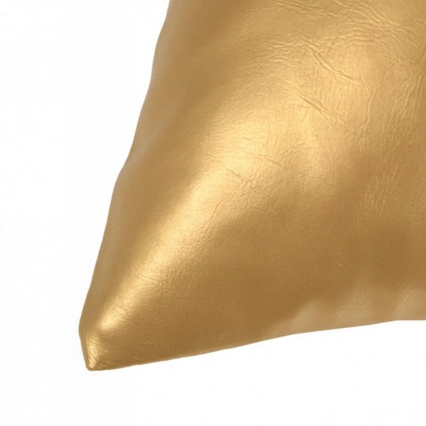 2-częściowy zestaw poduszek z PU, 60x60 cm, złoty
