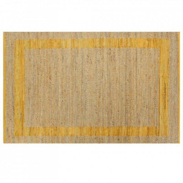 Ręcznie wykonany dywan, juta, żółty, 120x180 cm