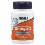 NOW FOODS Omega 3 - DHA 120 mg + EPA 180 mg (30 kaps.)