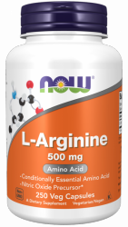 NOW FOODS L-Arginine 500 mg (250 kaps.)