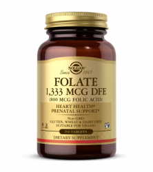SOLGAR Folate 1333 mcg DFE (800 mcg Folic Acid) (250 tabl.)