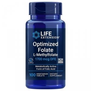 LIFE EXTENSION Kwas foliowy - Optimized Folate (100 tabl.)