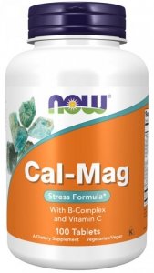 NOW FOODS Cal-Mag -  Wapń i magnez antystres z witaminami z grupy B (100 tabl.)