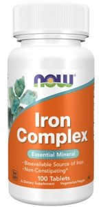 NOW FOODS Iron Complex - Żelazo (100 tabl.)