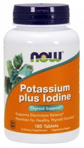 NOW FOODS Potassium Plus Iodine - Potas + Jod (180 tabl.)