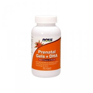 NOW FOODS Prenatal Gels + DHA - Witaminy i Minerały Prenatalne + DHA (180 kaps.)