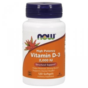 NOW FOODS Witamina D3 2000 IU (120 kaps.)