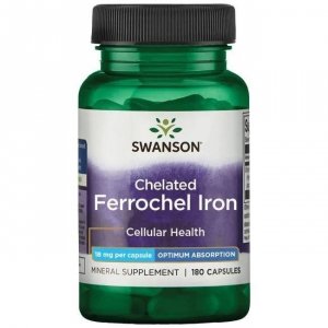 SWANSON Albion Chelat Żelaza Ferrochel 18mg (180 kap.)