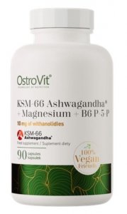 OSTROVIT KSM-66 Ashwagandha + Magnez + B6 P-5-P VEGE (90 kaps.)
