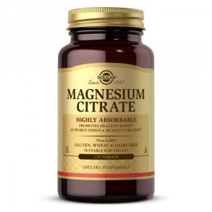 SOLGAR Magnesium Citrate 200 mg - Magnez Cytrynian 200 mg (120 tabl.)