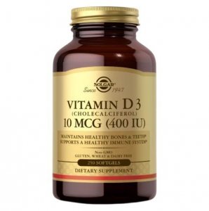 SOLGAR Vitamin D3 (Cholecalciferol) 10 mcg (400 IU) (250 kaps.)