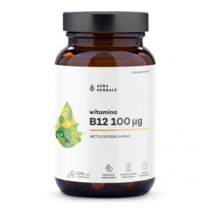 AURA HERBALS Witamina B12 100 mcg Metylokobalamina (120 kaps.)