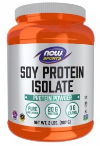 NOW FOODS Soy Protein Unflavored - Izolat Białka Sojowego (smak naturalny) (907 g)