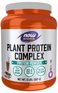 NOW FOODS Plant Protein Complex, Chocolate Mocha - Kompleks białek roślinnych, czekoladowo-kawowy (907 g)