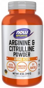NOW FOODS L-Arginina i L-Cytrulina (340 g)
